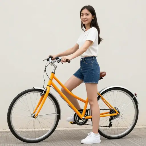 这是她的新自行车。