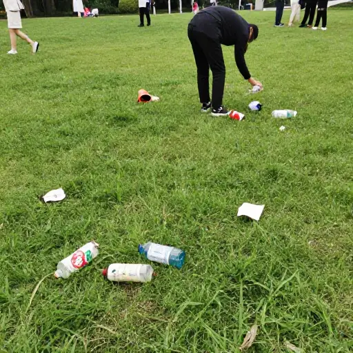 请不要在公园里留下垃圾。
