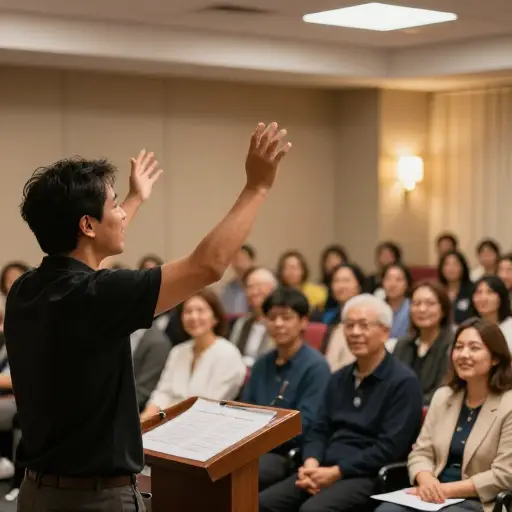 他的演讲充满了热情和活力，感染了在场的每一个人。
