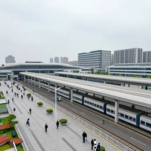 车站靠近市中心减少了通勤时间。
