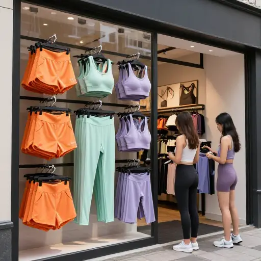 这家商店专门销售女性运动服装。
