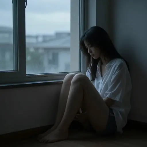 她很沮丧，对未来感到完全绝望。