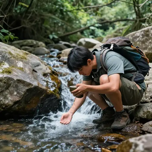 这个水源的水适合饮用。