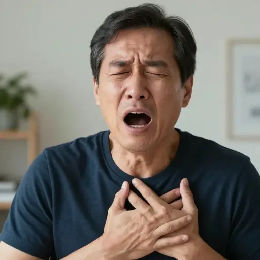 胸部一阵剧痛让他喘不过气来。