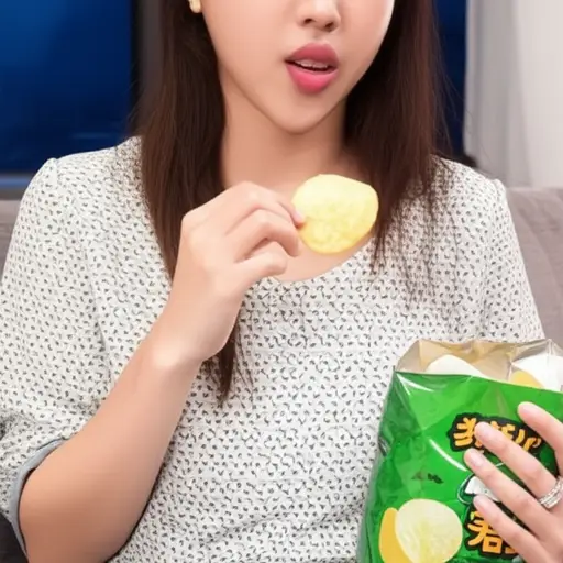 她容易在晚上吃零食。