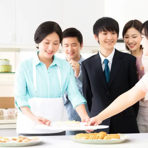 我妈妈为客人们准备了一些茶点。
