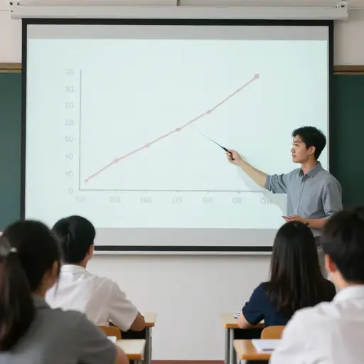 老师用图表生动地展示了人口增长趋势。