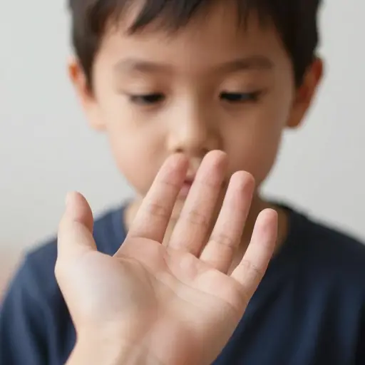 我听到一个幼稚的声音对我说‘牵着我的手’。