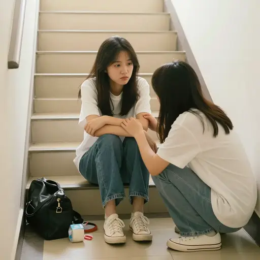 她摔得很重——能活着真是幸运。