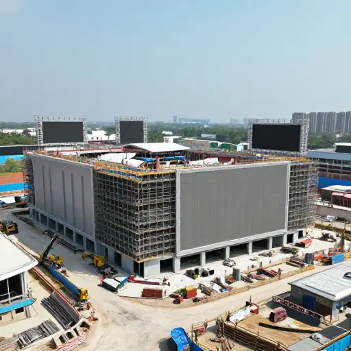一家新的16屏电影院正在建设中。