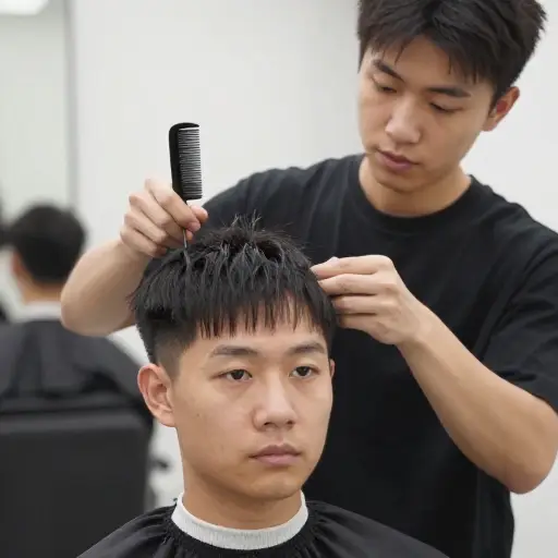 发型师：您想要刘海还是不要刘海？
