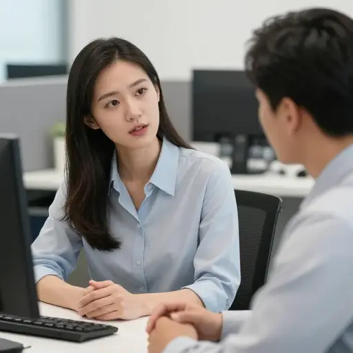 她向她在那家公司认识的人寻求建议。