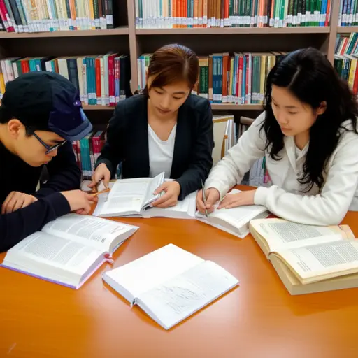 一群学生组成学习小组准备考试。