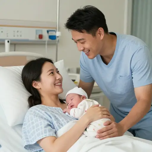 当他们的第一个孩子出生时，他们充满了喜悦。