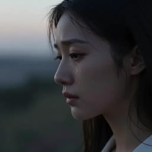 她沉默的眼泪是对悲伤最有力的表达。