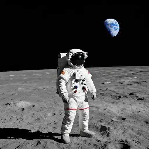人类登月是太空史上的首次。