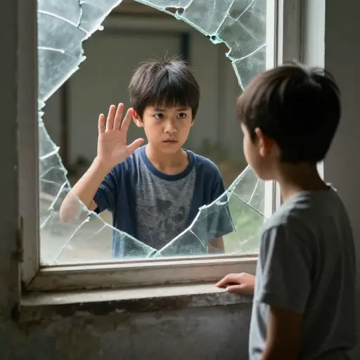 尼尔否认他打破了窗户，但我确信是他做的。