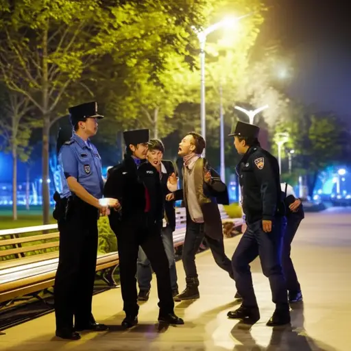 警方每晚都要处理公园里吵闹的醉汉。