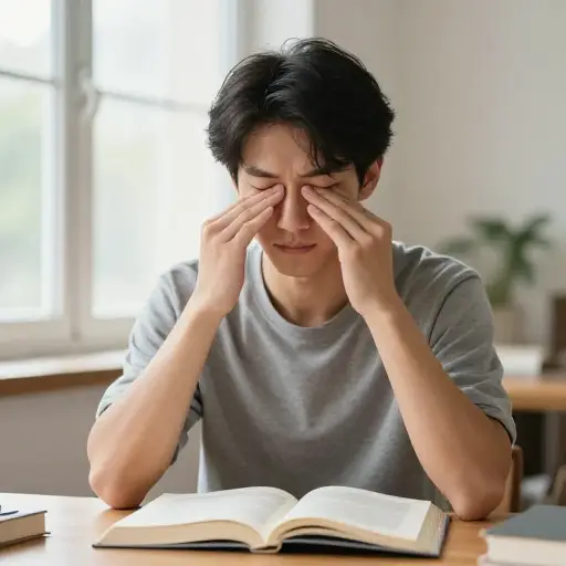 长时间阅读后，你应该让眼睛休息一下。