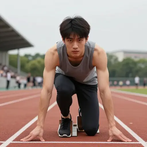他在比赛前处于一种兴奋/发热的状态。