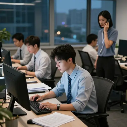 我们拼命工作以完成所有事情。