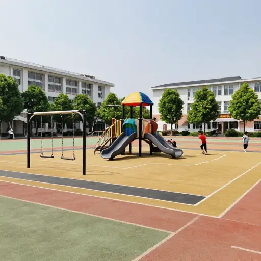 我们学校有一个很大的游乐场。