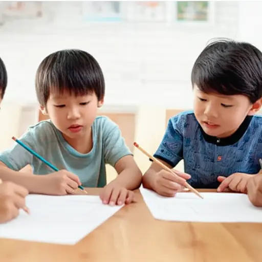 孩子们在纸上画了一个正方形。