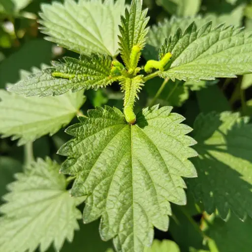 这些毛毛虫通常能在荨麻上找到。