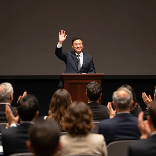 他在2001年被选为党魁。