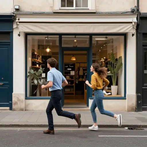 他们一路跑到了商店。