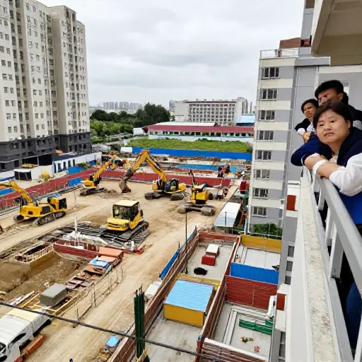 建筑工地的持续噪音是让居民们恼火的主要原因。