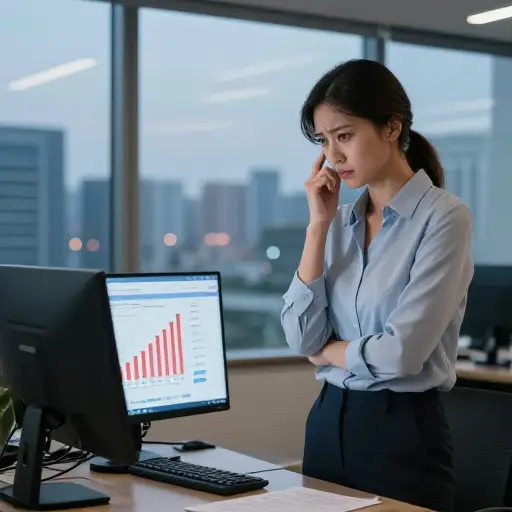 她公司的财务状况已经连续几个月出现赤字了。
