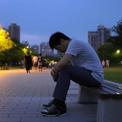 失去工作后，他感到非常脆弱，不愿与人交谈。