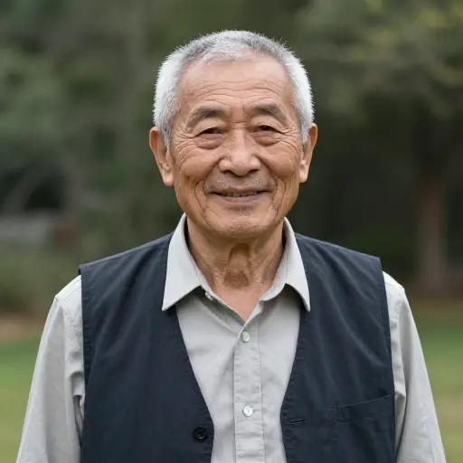 我祖父总是把他的背心扣好。