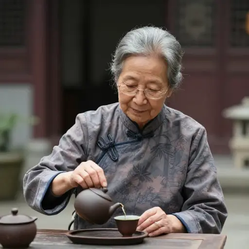 她的思想非常传统。