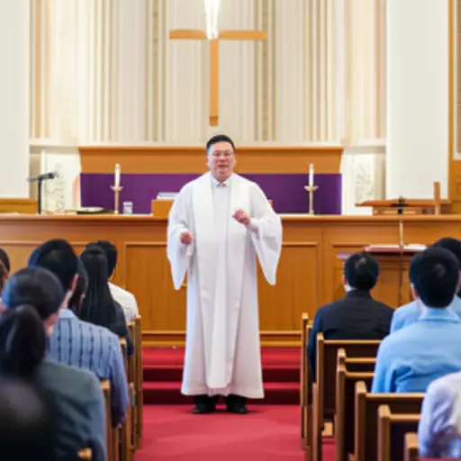 牧师今天的布道是关于爱与宽容的圣经故事。