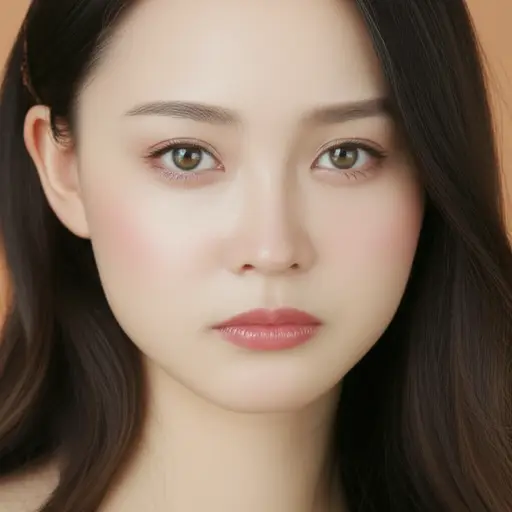 她温柔的眼神来自那双美丽的杏仁形眼睛。