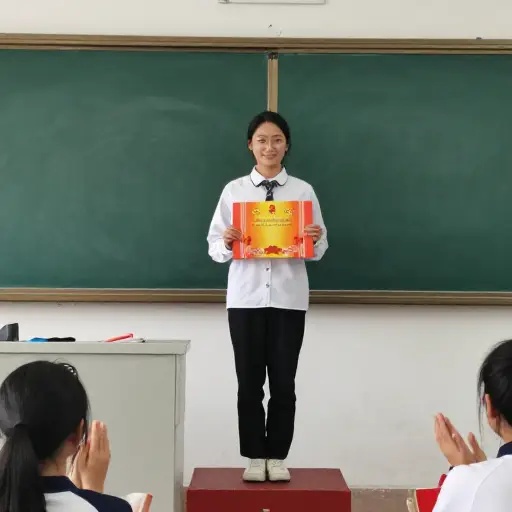 在所有学生中，她是最成功的。