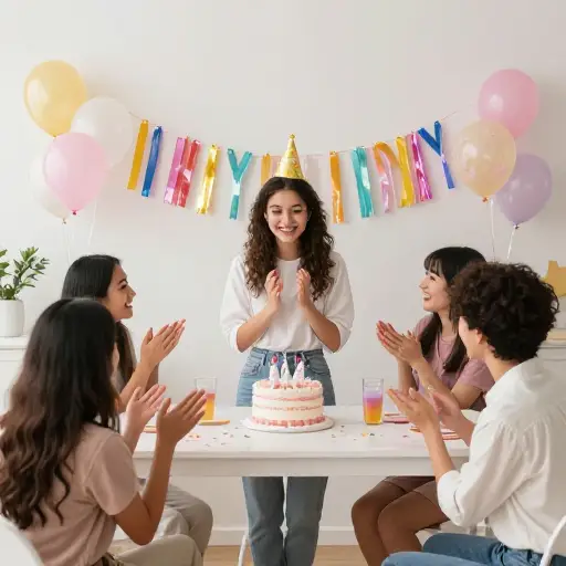 她为她朋友组织了一场惊喜生日派对。