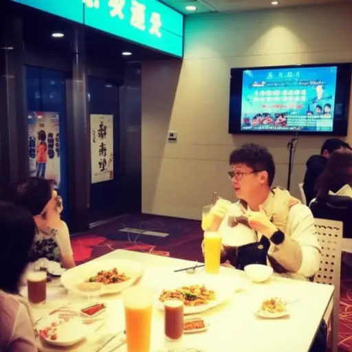 我们先吃饭，然后去看电影。