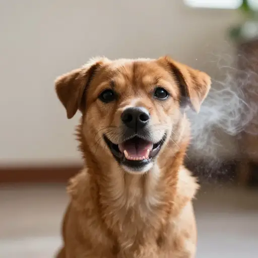 那只狗的口气很难闻。