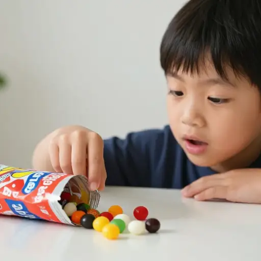 一口气吃掉整包糖果很诱人，但对身体不好。