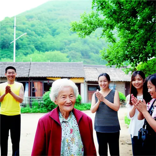 村里人都很尊敬这位慈祥的老奶奶。