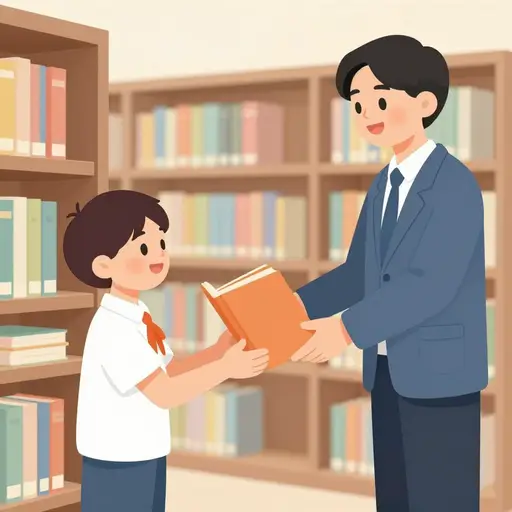 我从图书馆得到了一本新书。