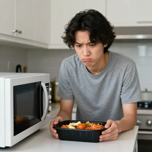 我不喜欢那种只需用微波炉加热一下的餐食。