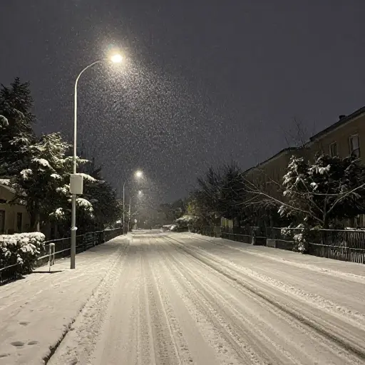 夜里下了一场新雪。
