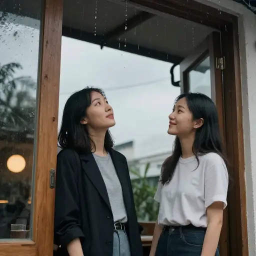 她关于天气的随口一说引发了一次更长的聊天。