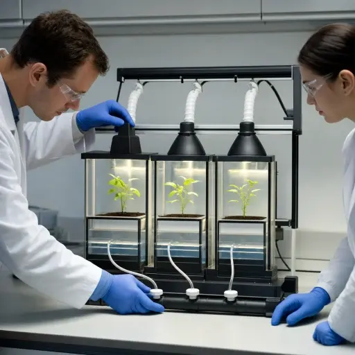 这位科学家正在控制实验变量以确保结果准确。