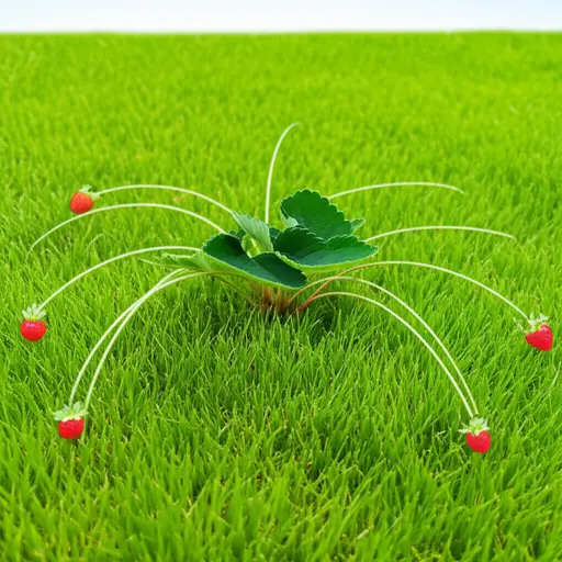 草莓通过长出匍匐茎来繁殖新植株。