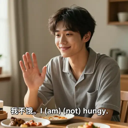 我不饿。